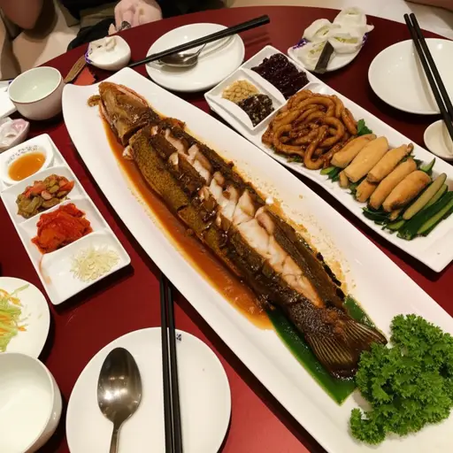 我们点了鱼作为主菜。