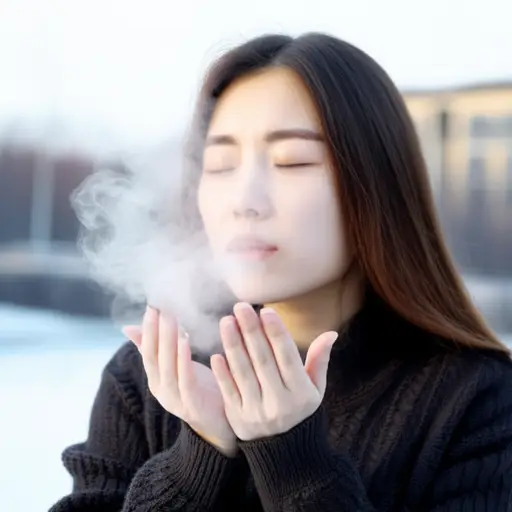 她的手感觉像冰一样冷。