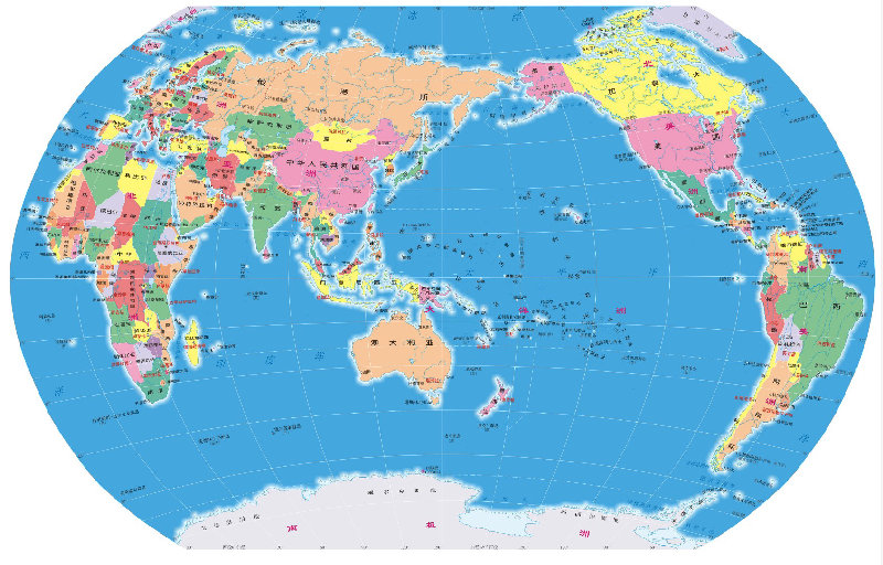 这是一张世界地图。