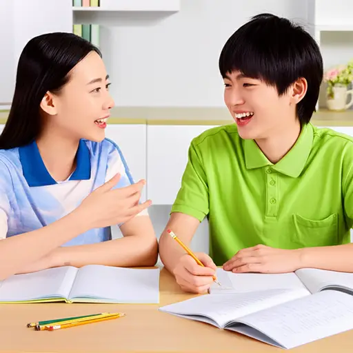 “我做完作业了。” “我也做完了。”