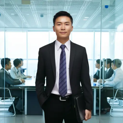 他参加商务会议时总是穿得很得体。