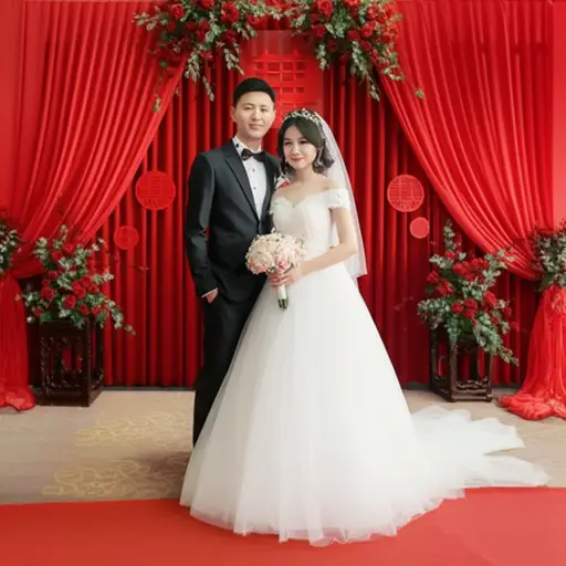 在我国，结婚穿白色是一种习俗。