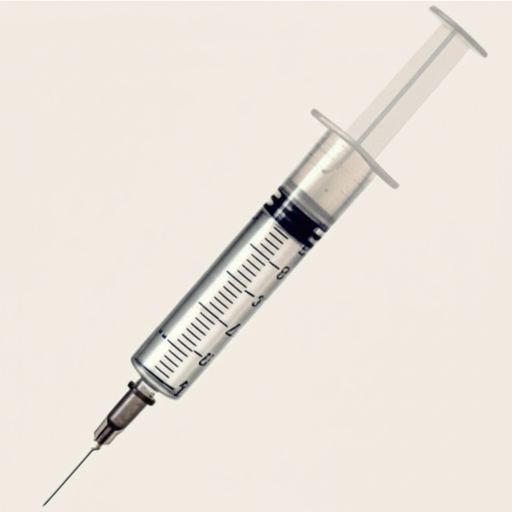 在医院里，注射器是常用的工具。