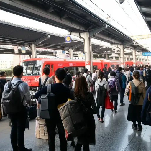 许多通勤者选择铁路作为主要交通方式。