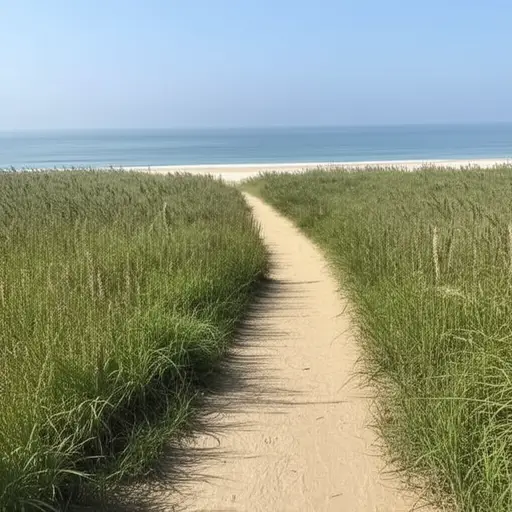这是去海滩最近的路。