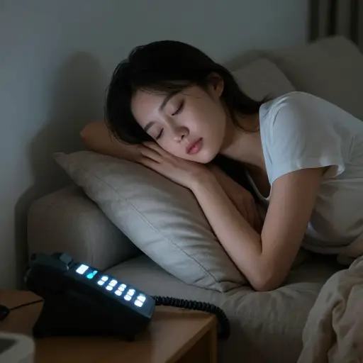 你打电话来的时候，她可能已经睡着了。