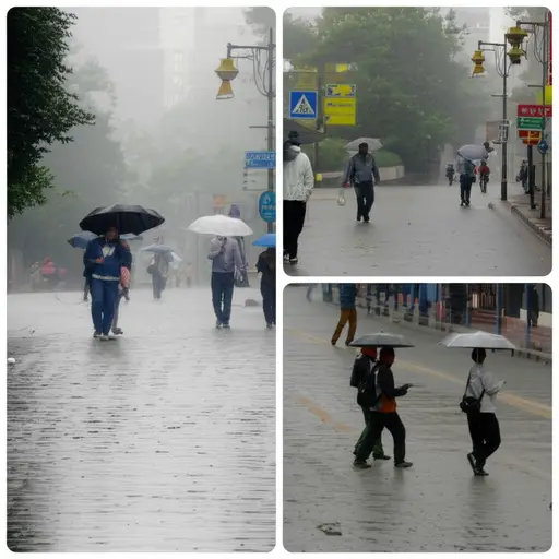 现在正在下雨。