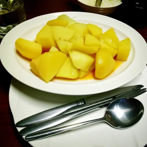 晚餐我们吃了煮土豆。