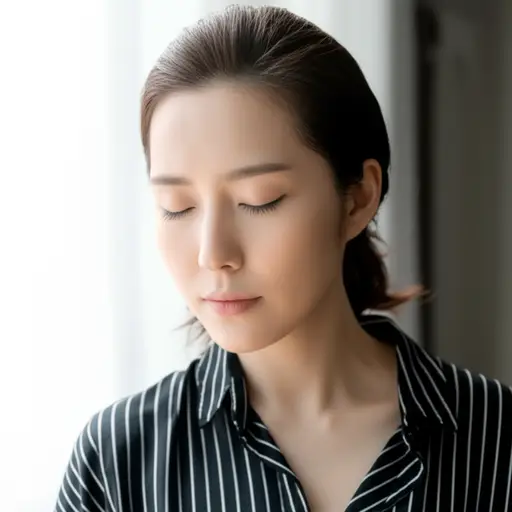 她天生失明。