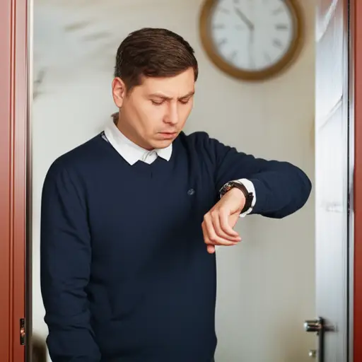 我邀请他八点来，但他直到九点半才出现。