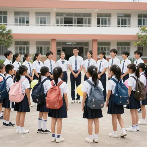 高年级学生们为新生组织了一个欢迎活动。
