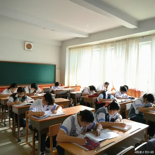 教室里每个人都在安静地学习。