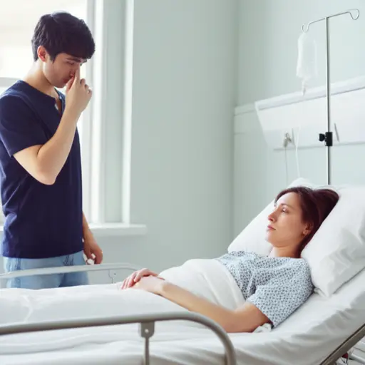 他非常担心她的健康。