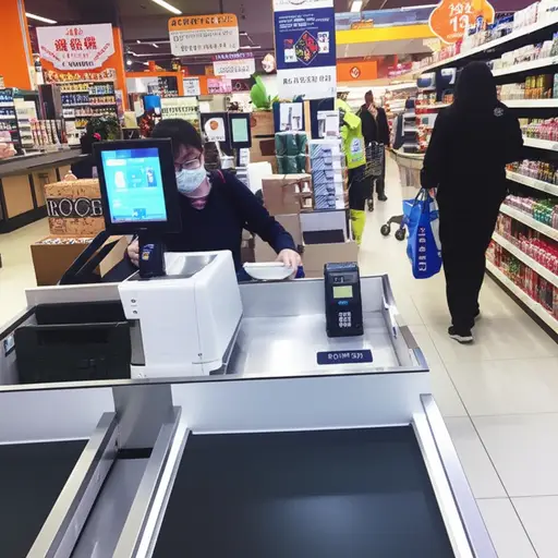 你可以在超市使用自助结账机。