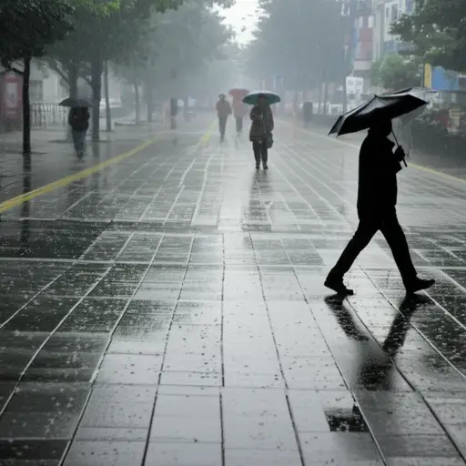 今天下了一整天的雨。