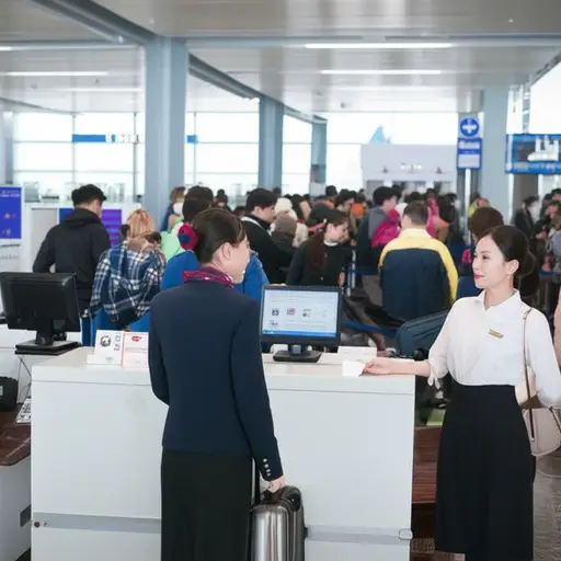 旅游公司的代表会在办理登机手续处与您会面。