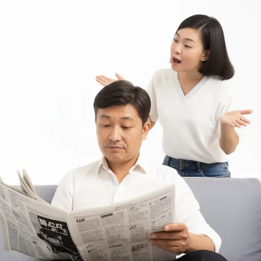 我父亲是一个非常冷静的人，但我母亲正好相反。