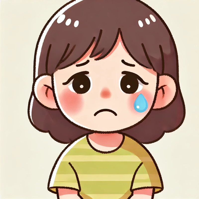 萨拉很伤心。