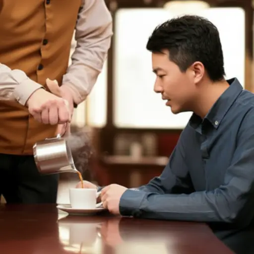 那个老顾客总是点同样的咖啡。