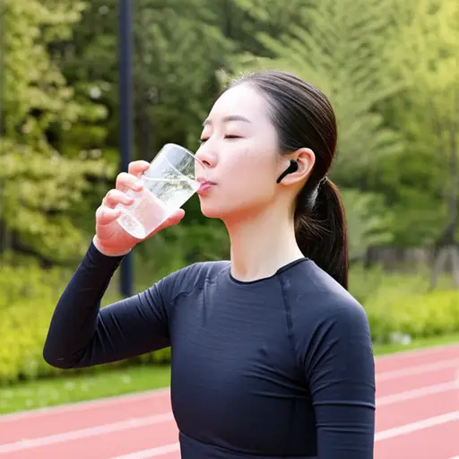 跑步后，我总是喝一杯凉水。