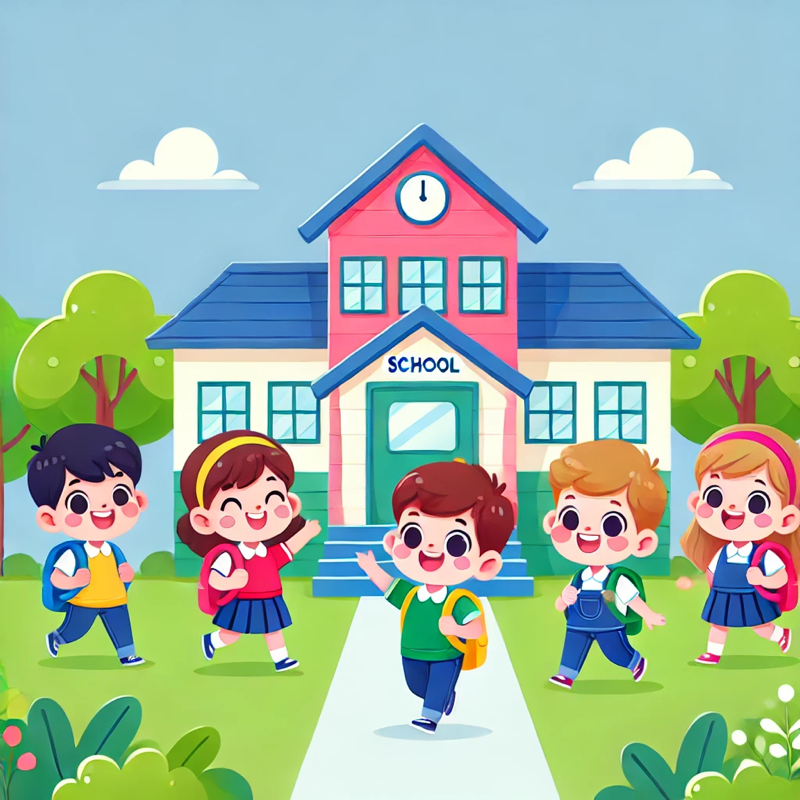 学校在九月开学。