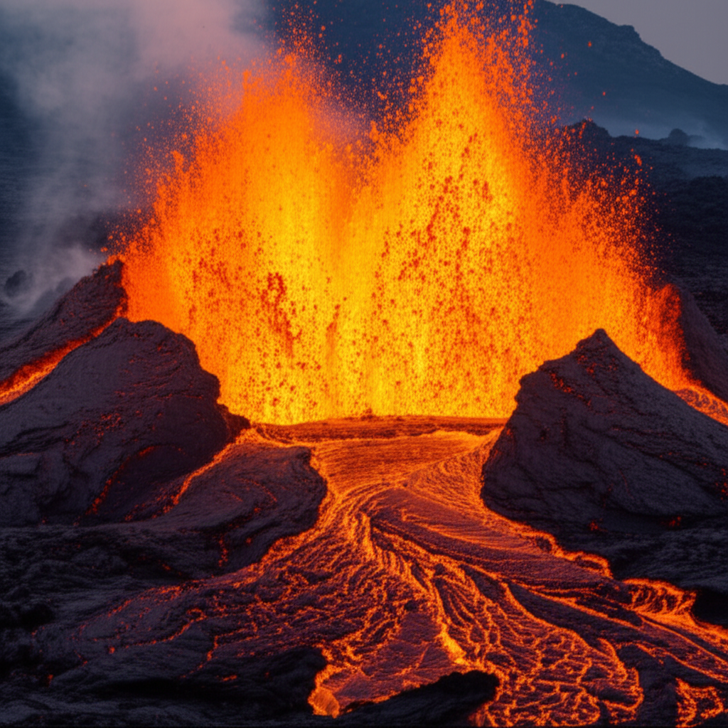火山喷发是一个壮观的景象