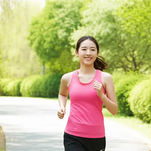 她每周末去慢跑以保持健康。