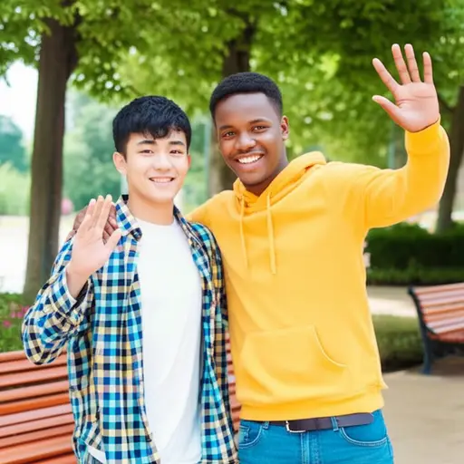 尽管存在语言障碍，他们很快就成了好朋友。