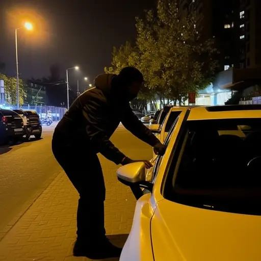 那个小偷偷了一辆车。