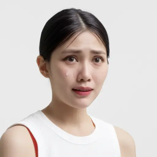 她突然哭了起来。