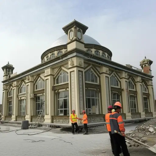 他们刚刚在那里建了一座清真寺。