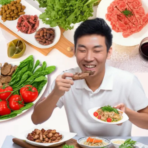 他什么都吃。