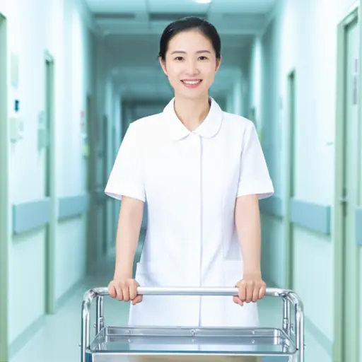 我妈妈在医院里当护士。