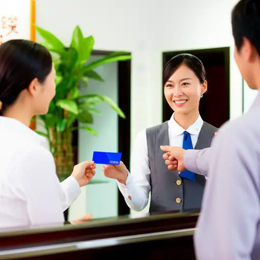 接待员给了我们一张访客通行证并指引方向。