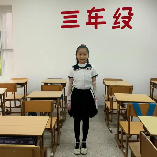 我妹妹在三年级。
