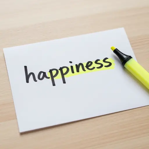 单词“happiness”有词尾“-ness”，表示一种状态。
