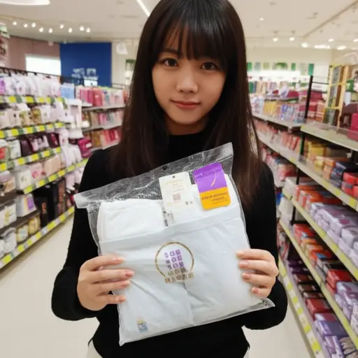 她买了一包三件的棉质内裤。