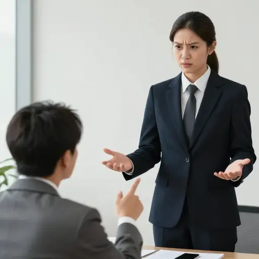 即使面对客户的激烈投诉，经理依然保持镇定自若。