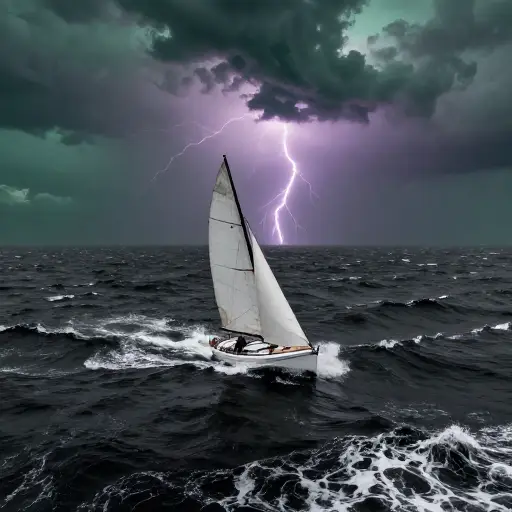 她竟敢在暴风雨中独自出海，真是胆大妄为。