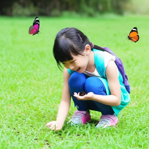 她对虫子和其他昆虫很着迷。