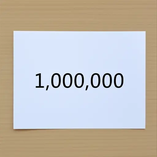 一百万写作1,000,000。