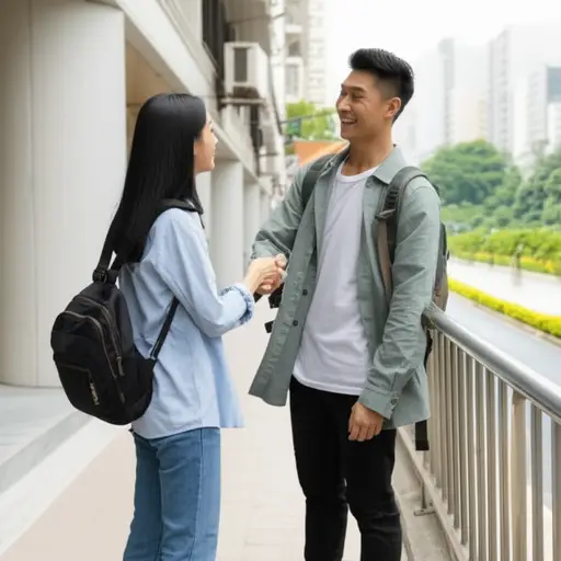 我上周遇到了一个大学时的老朋友。
