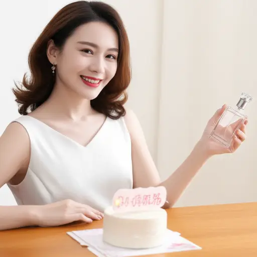 我妈妈生日时我送了她一瓶香水。
