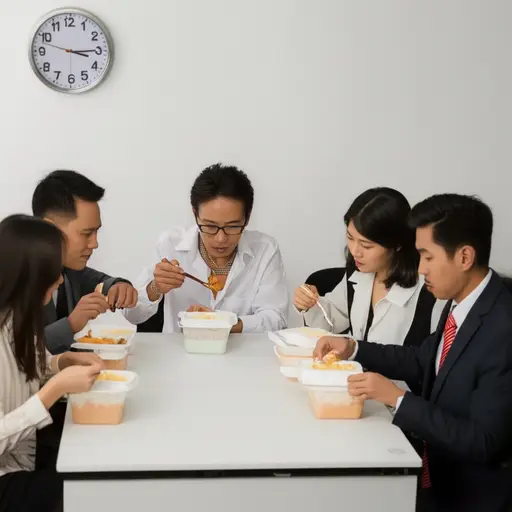 我们只有半小时吃午饭。