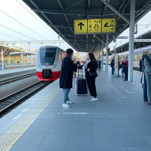 我们在车站见面。