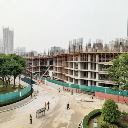 他们正在公园附近建一所新学校。
