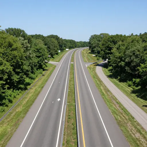 走第三个出口离开高速公路。