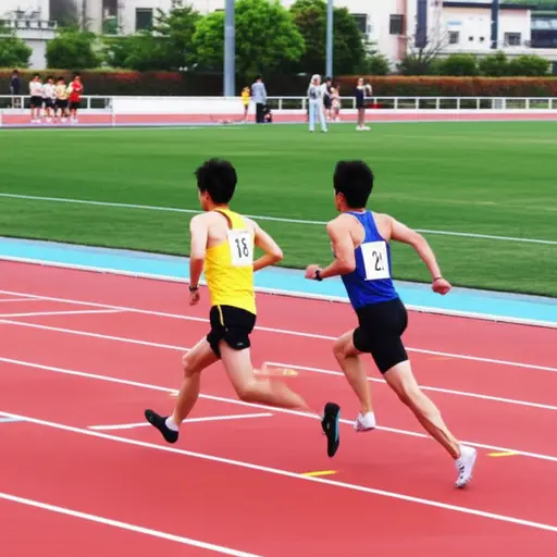 在大学田径运动会上，我曾经常与他比赛。
