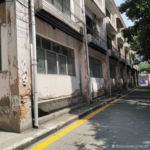 这座城市里许多较老的建筑物开始破败失修。