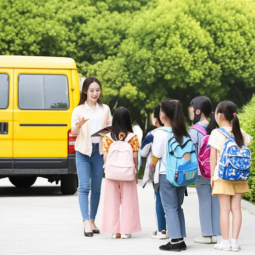 这位老师负责这次学校旅行。